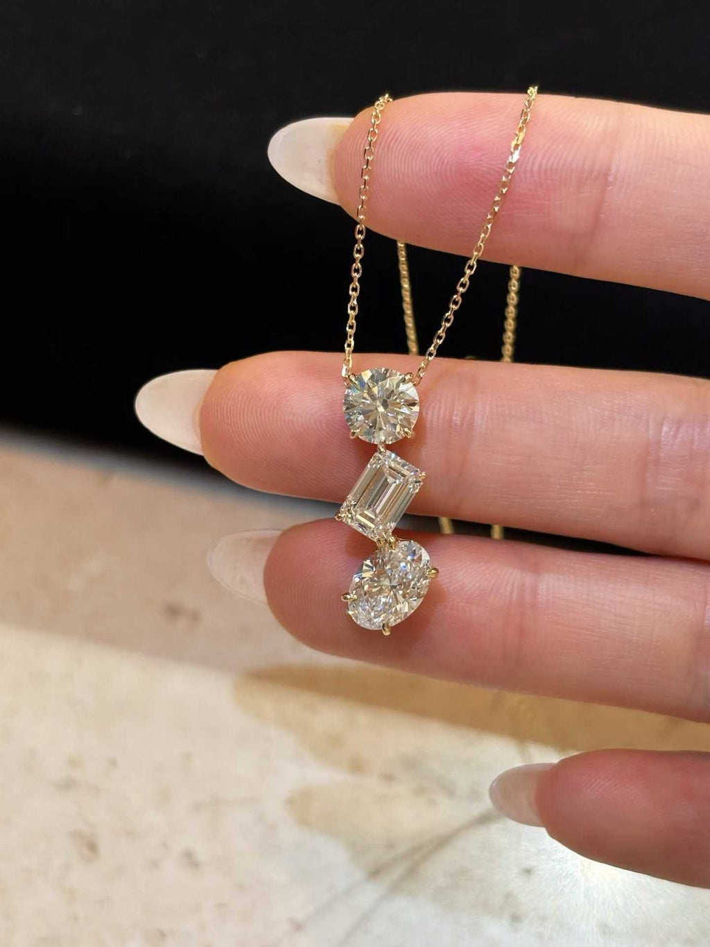 Pendentif Trio Mixte · detail