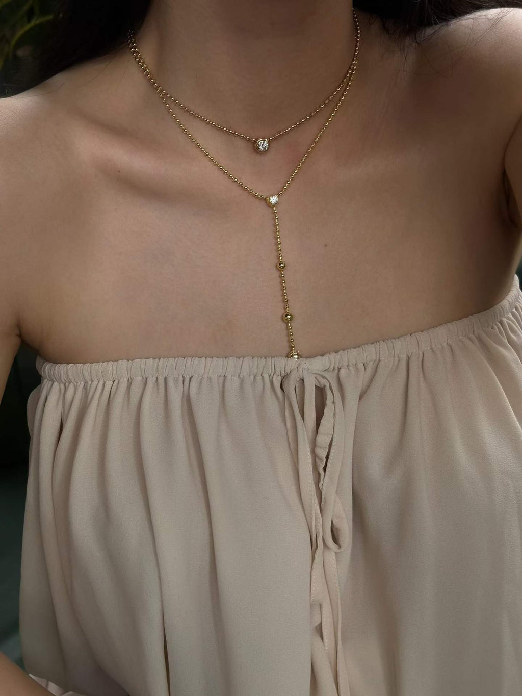 Collier Bulle Y · 泡泡帷幔项链