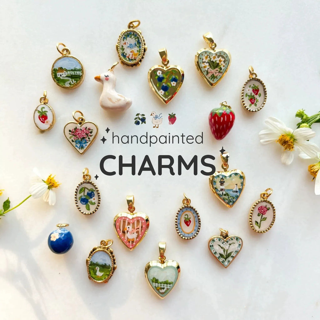 Blueberry Duck & Garden Charm Set