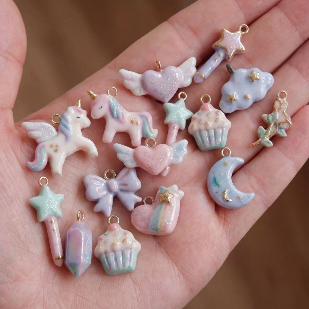 Crystal Heart Charm Set