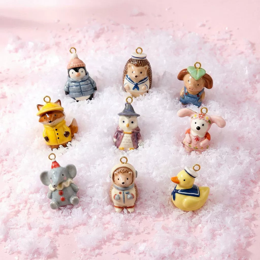 Fox & Hedgehog Enamel Charm Set