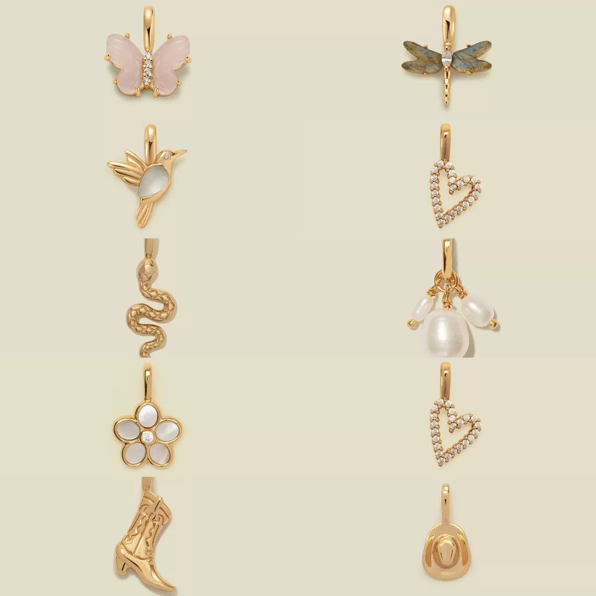 Butterfly · Heart Charm Set · 9230