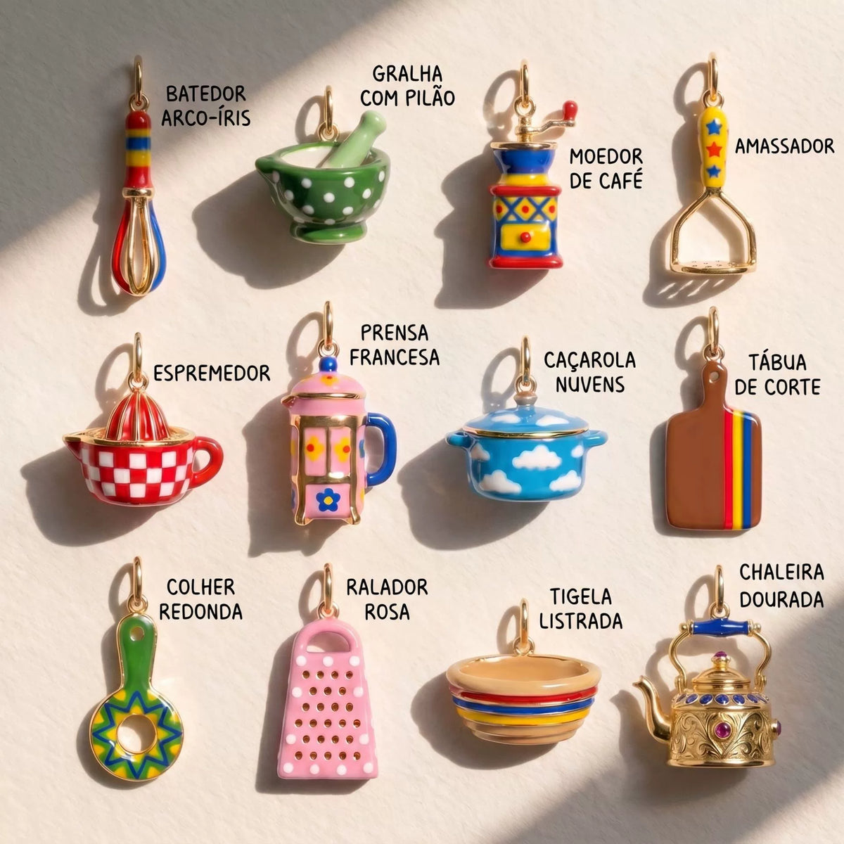 Kitchen Objects Charm Set