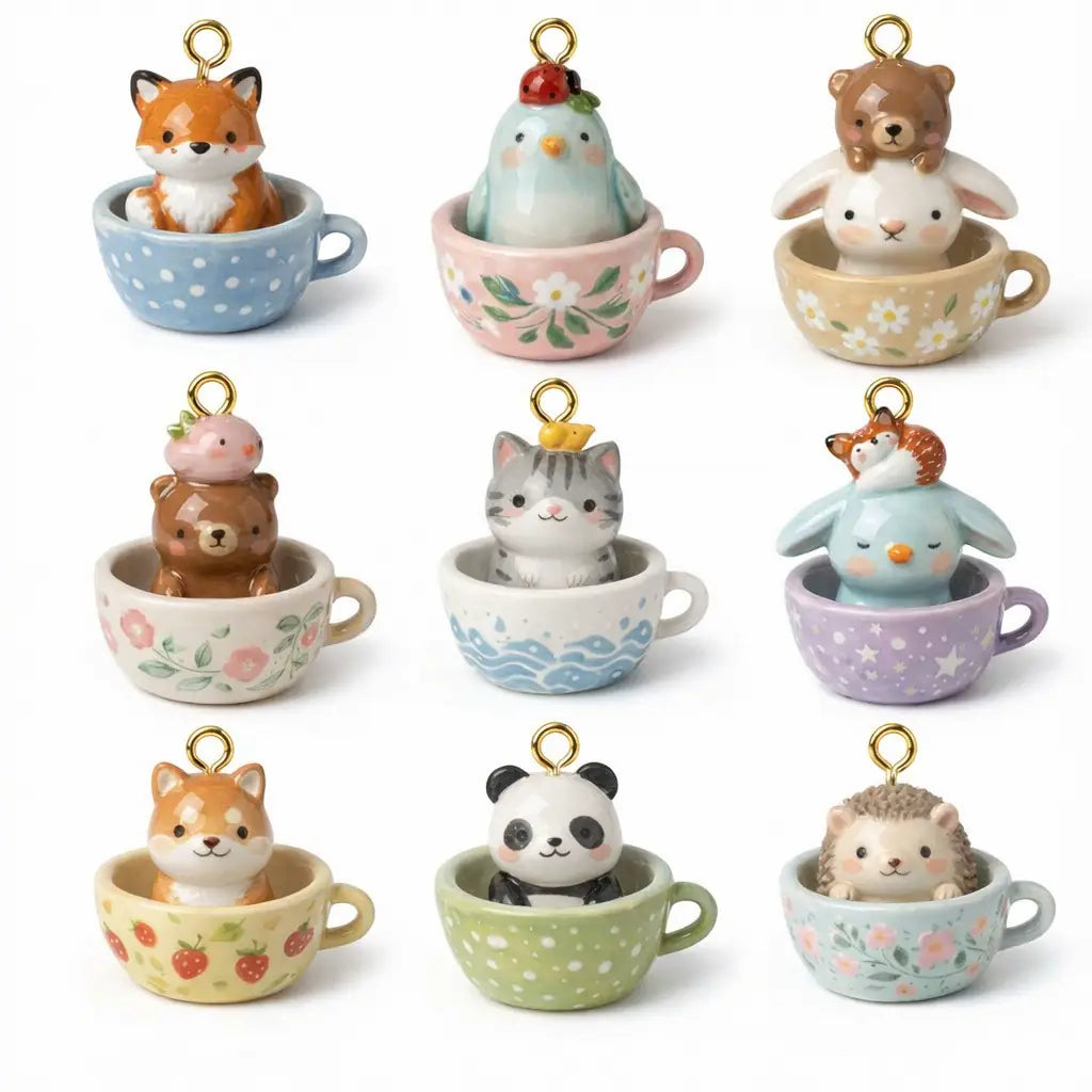 Teacup Animals Charm Set