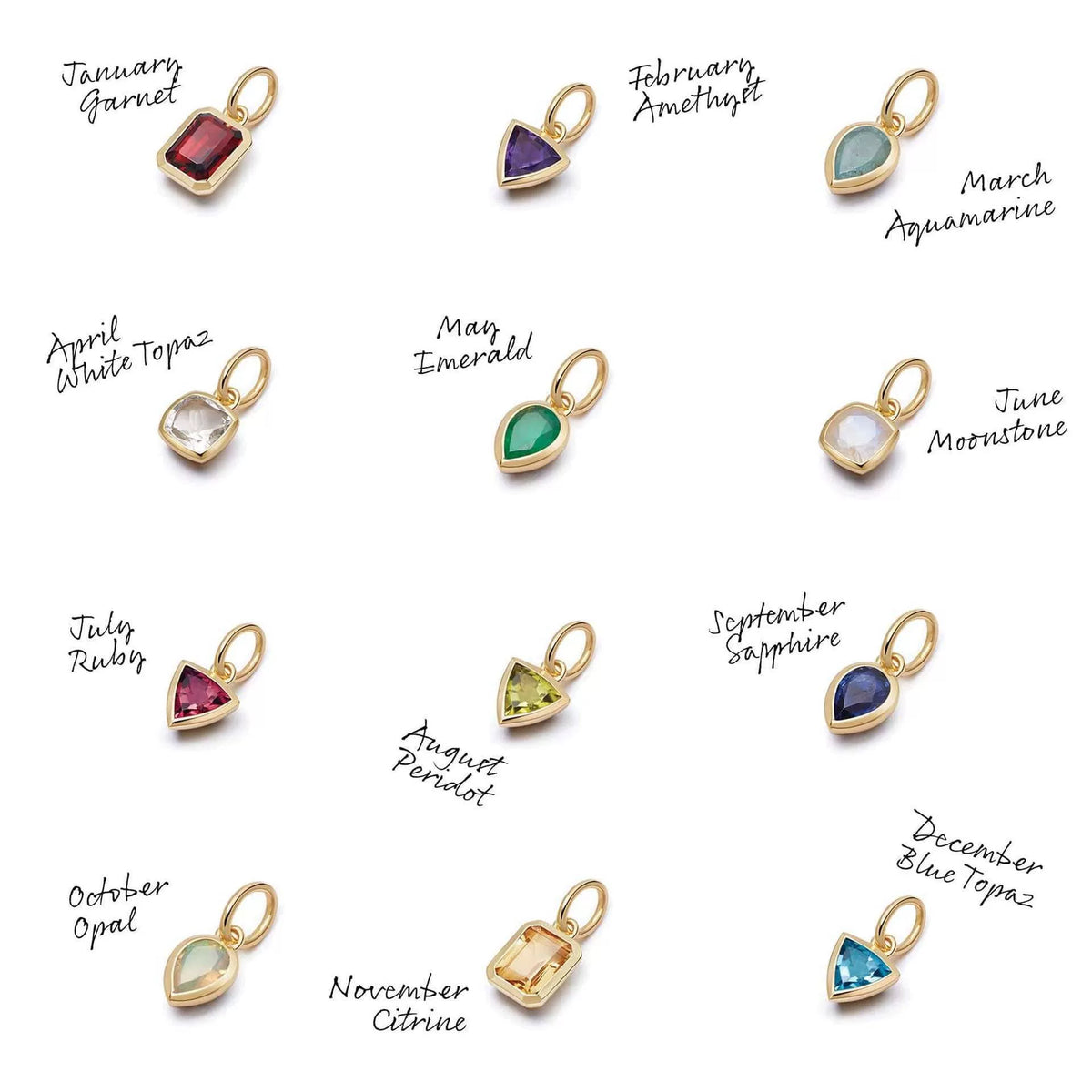 Birthstone Charm Set
