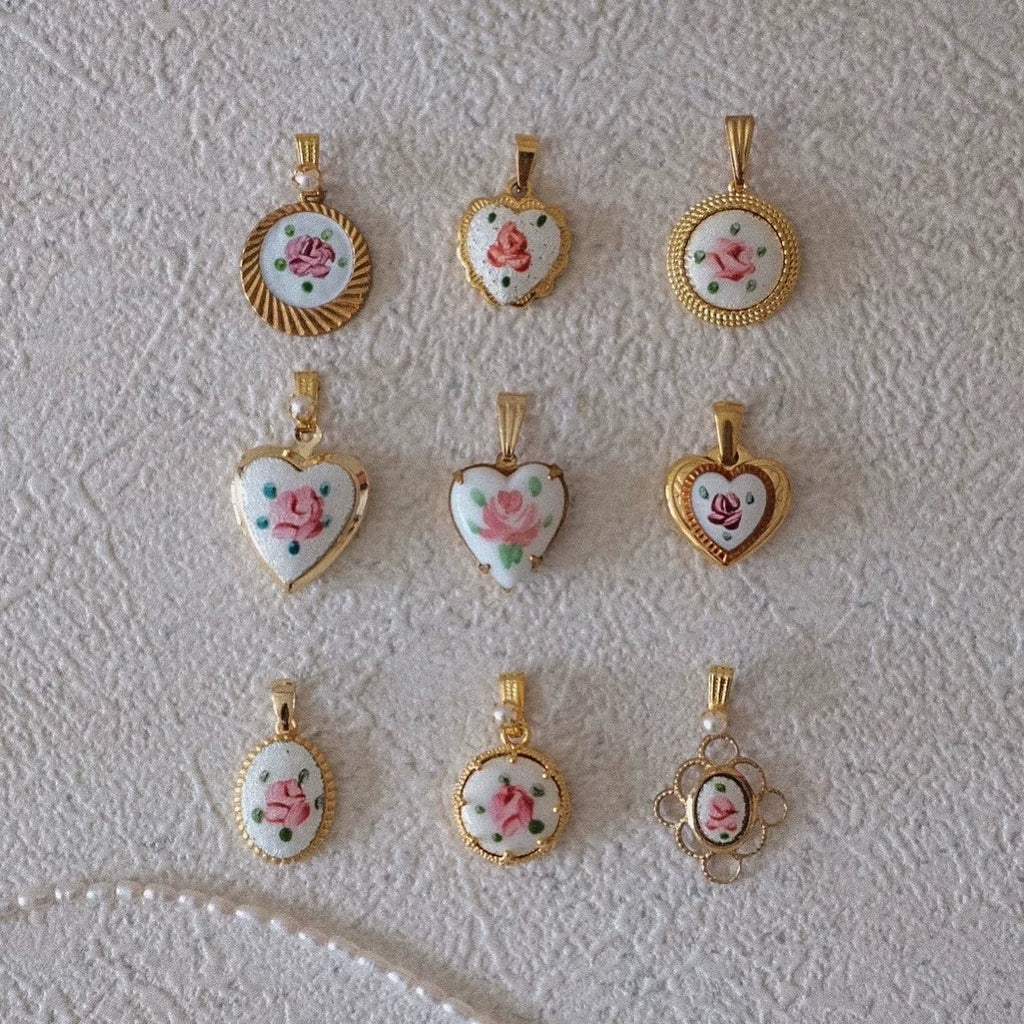 Heart Motif Charm Set