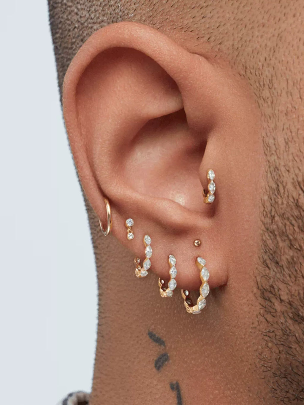 Œilanneau marquise lab-grown hoops