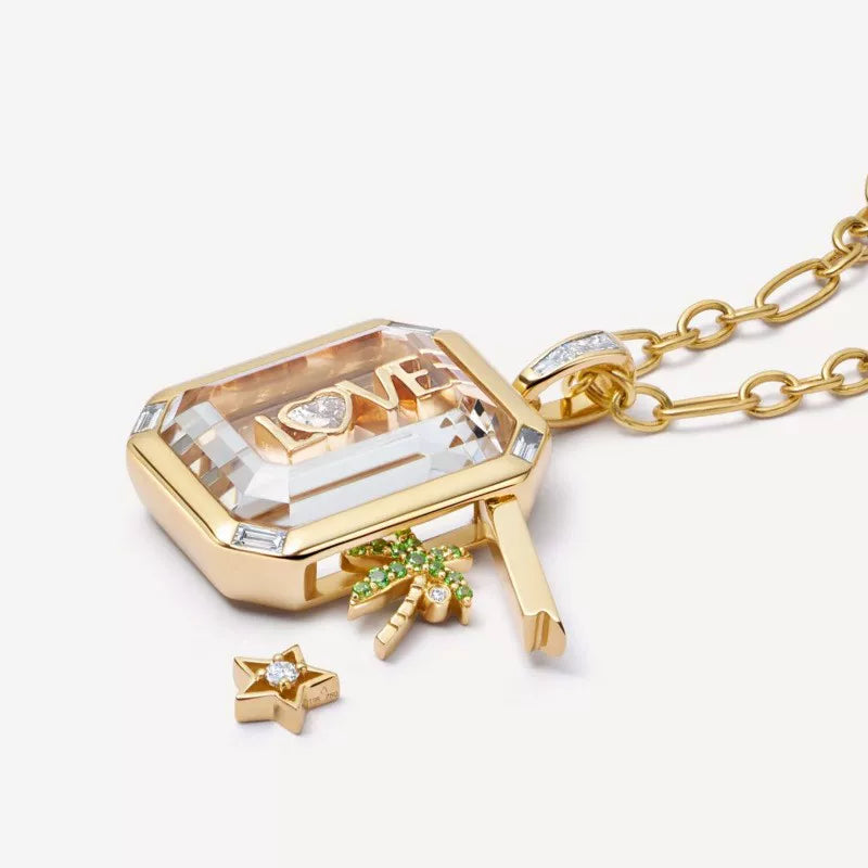 Openable Glass Locket Charm