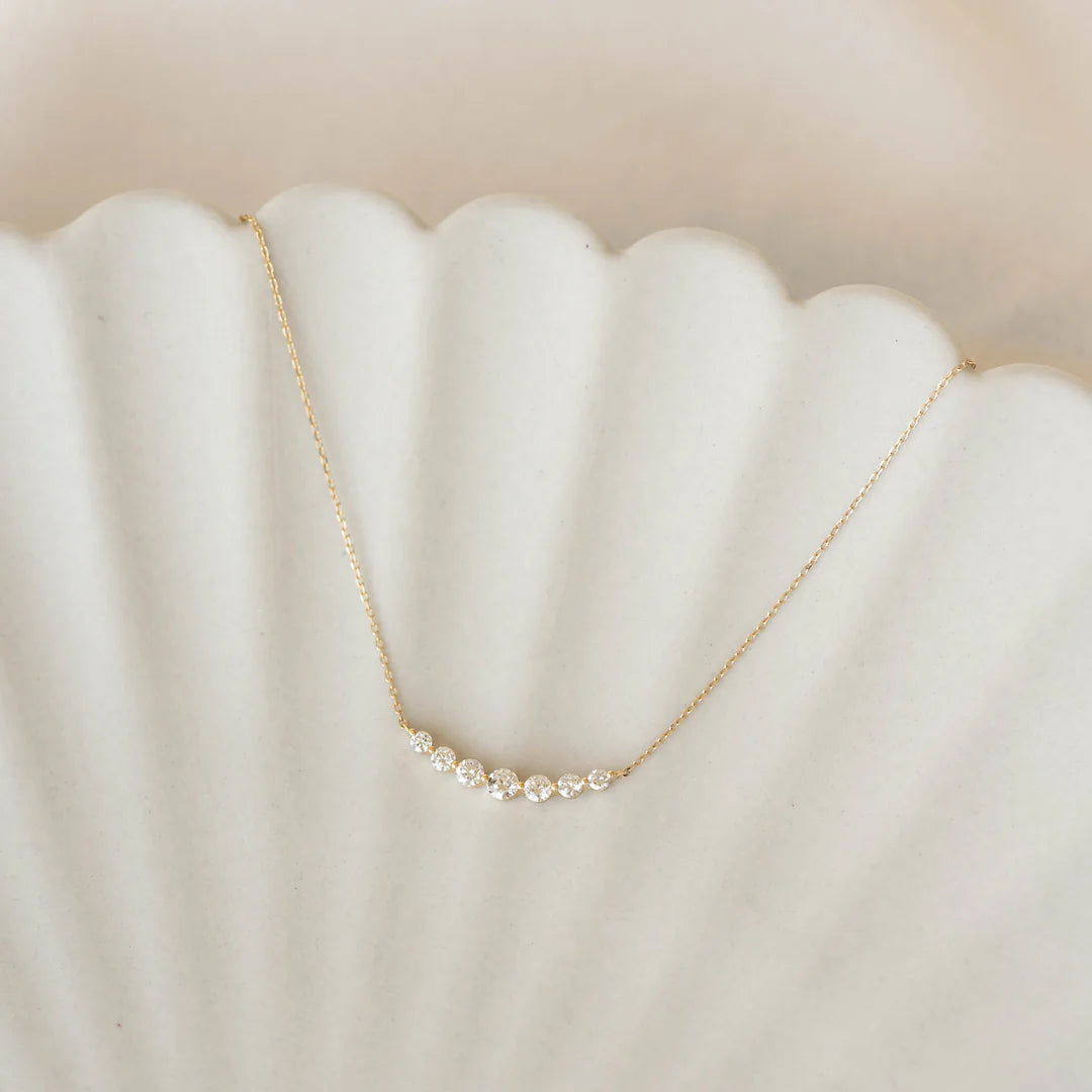 Lab Grown Diamond Necklace 14k Gold - Caterina