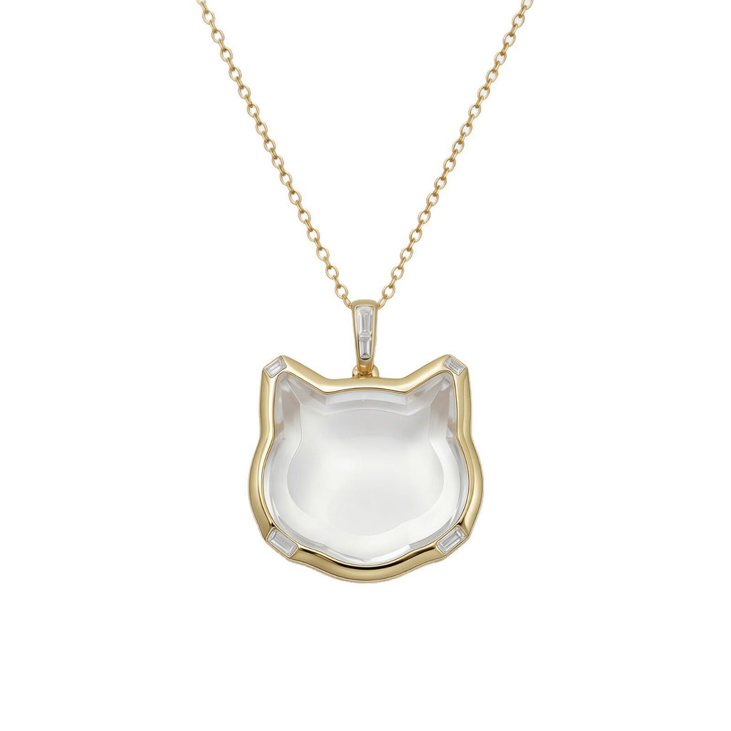 Fox Glass Locket Charm — empty fox glass pendant on chain