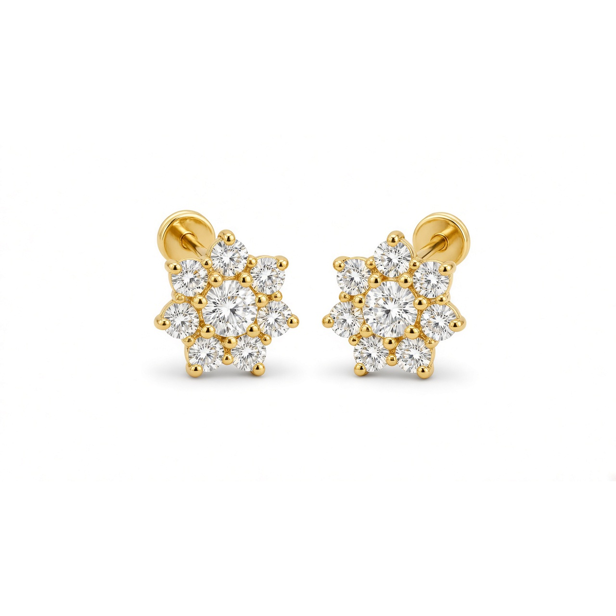 Grappefil Floral Cluster Studs · 簇缕花形耳钉