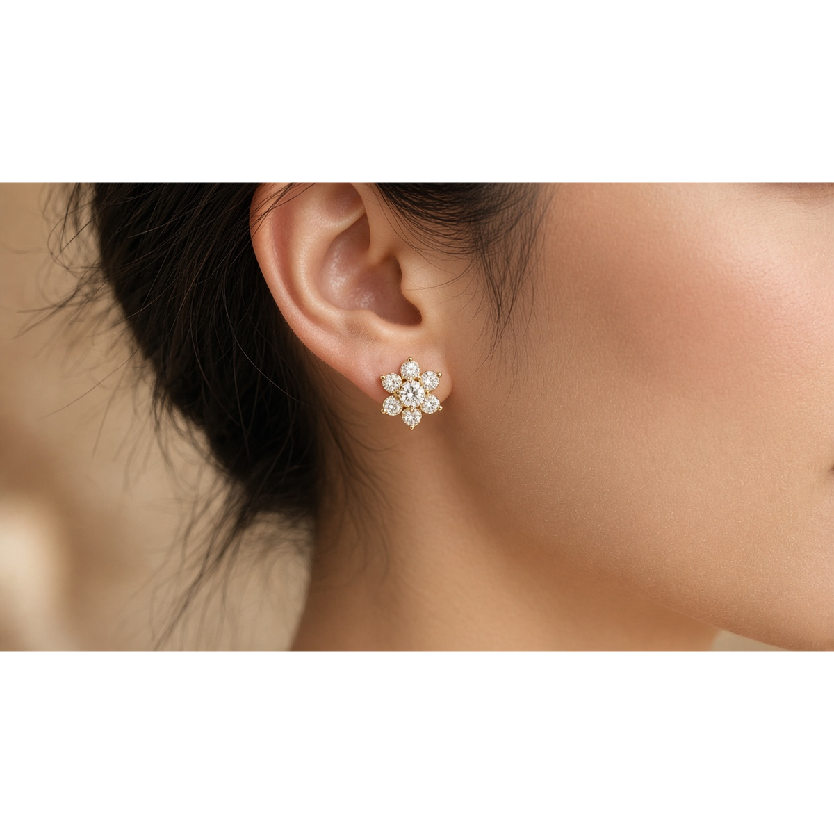 Grappefil Floral Cluster Studs · 簇缕花形耳钉