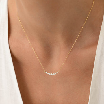 Lab Grown Diamond Necklace 14k Gold - Caterina
