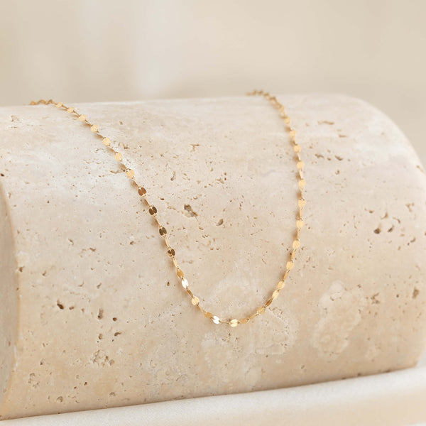 4k Gold Petal Chain Necklace - Fleur