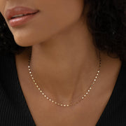4k Gold Petal Chain Necklace - Fleur