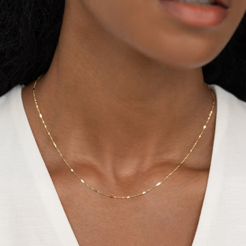 4k Gold Petal Chain Necklace - Fleur