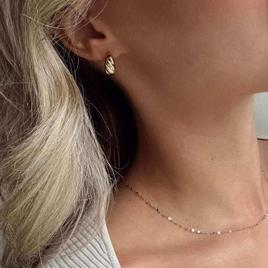 4k Gold Petal Chain Necklace - Fleur
