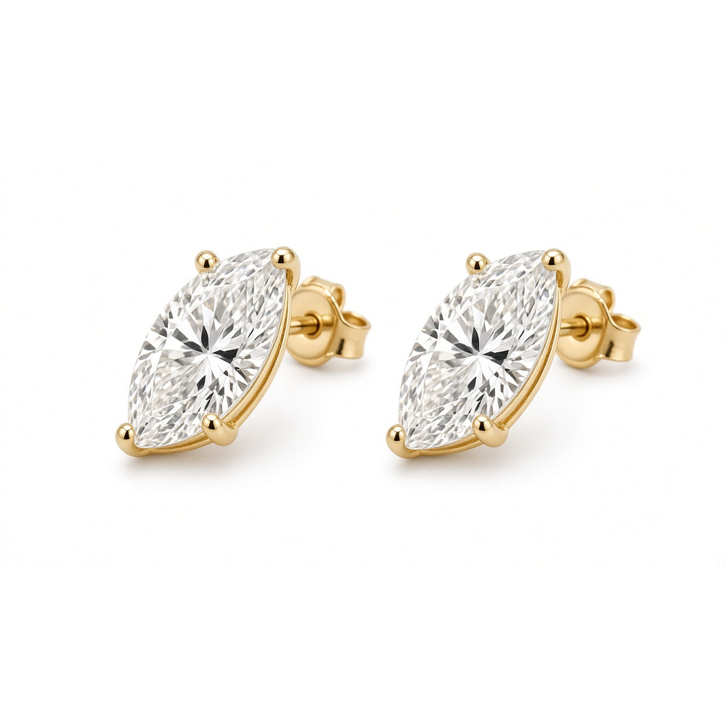 Marquette Marquise Studs · 柳钉马眼耳钉