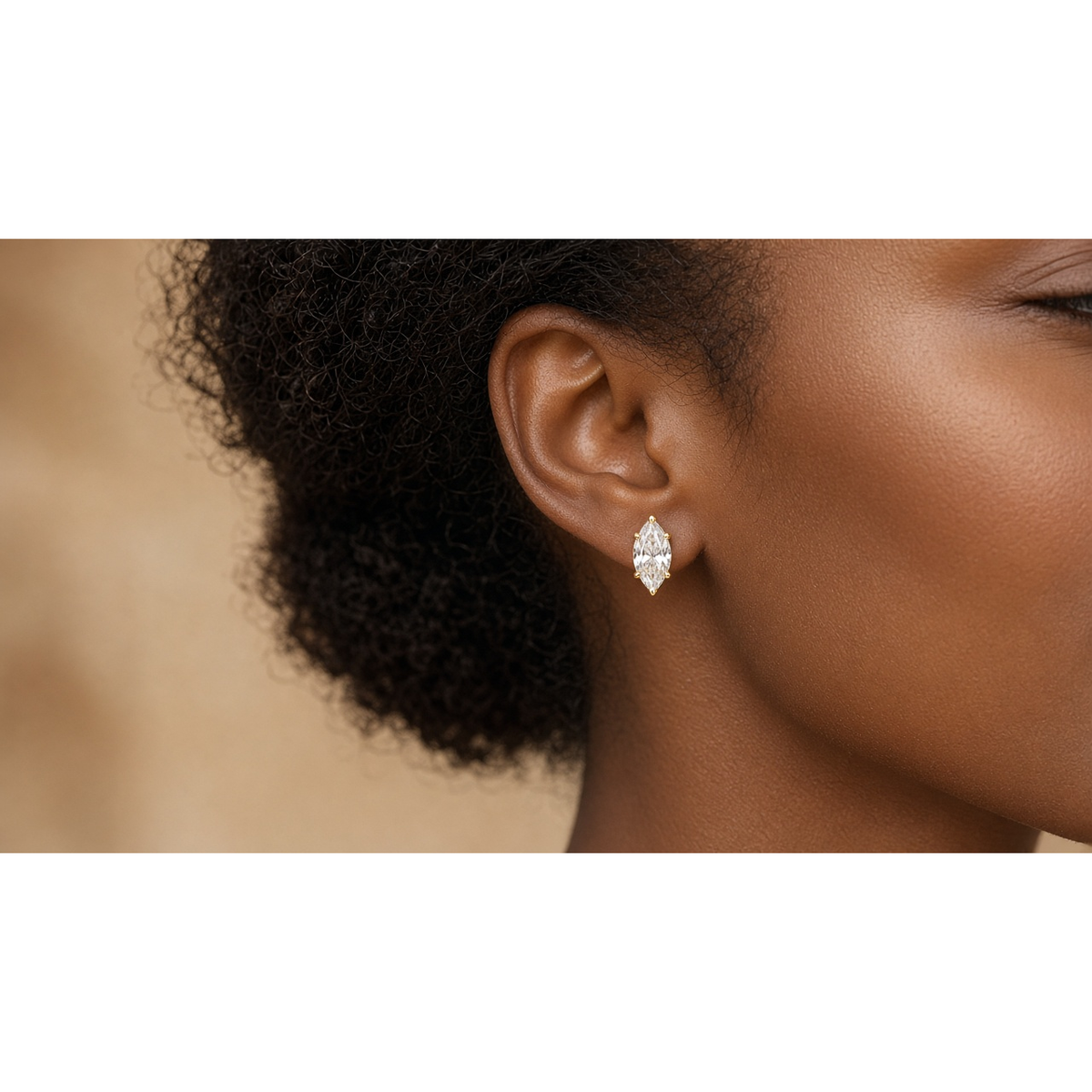 Marquette Marquise Studs · 柳钉马眼耳钉