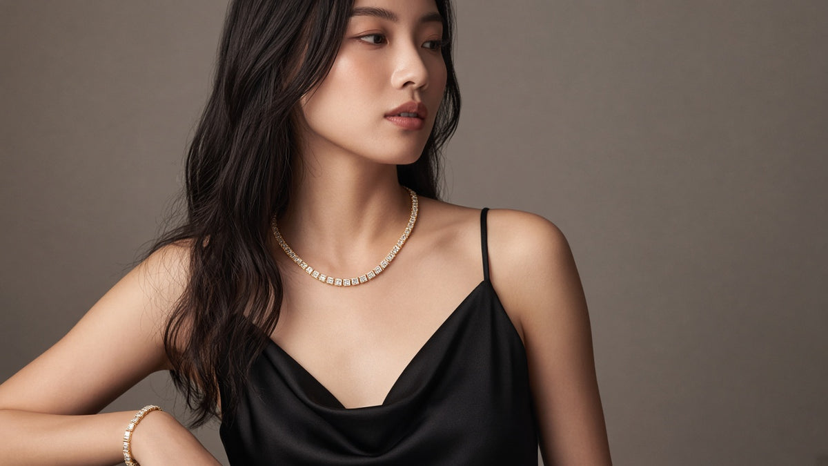 Émerive emerald-cut tennis set · Maison Alexa