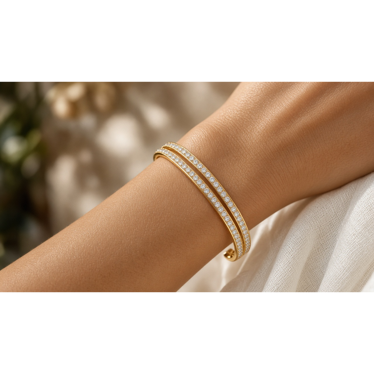 Ouvertefil Pavé Cuff · 开缕满钻开口手镯
