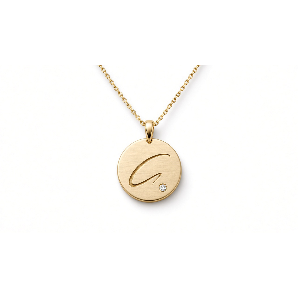 Sceau d'Encre Medallion Necklace · 墨印刻字圆牌项链
