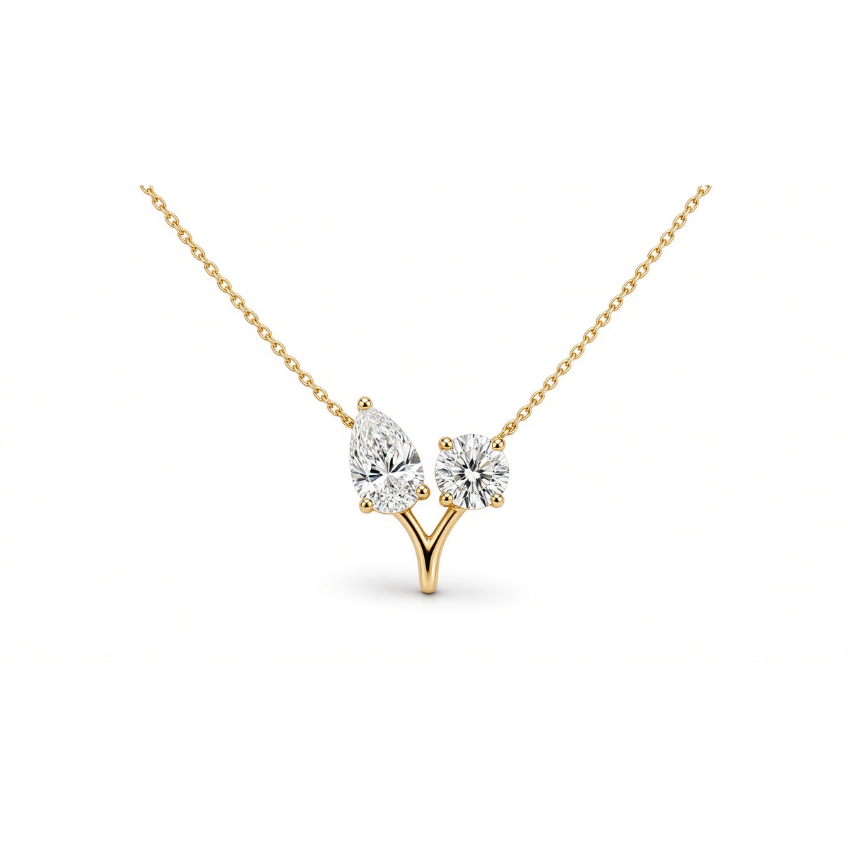 Shuangette Toi et Moi Necklace catalog flat — original cutout