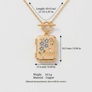 Heart Open Locket Charm — square MOM size guide