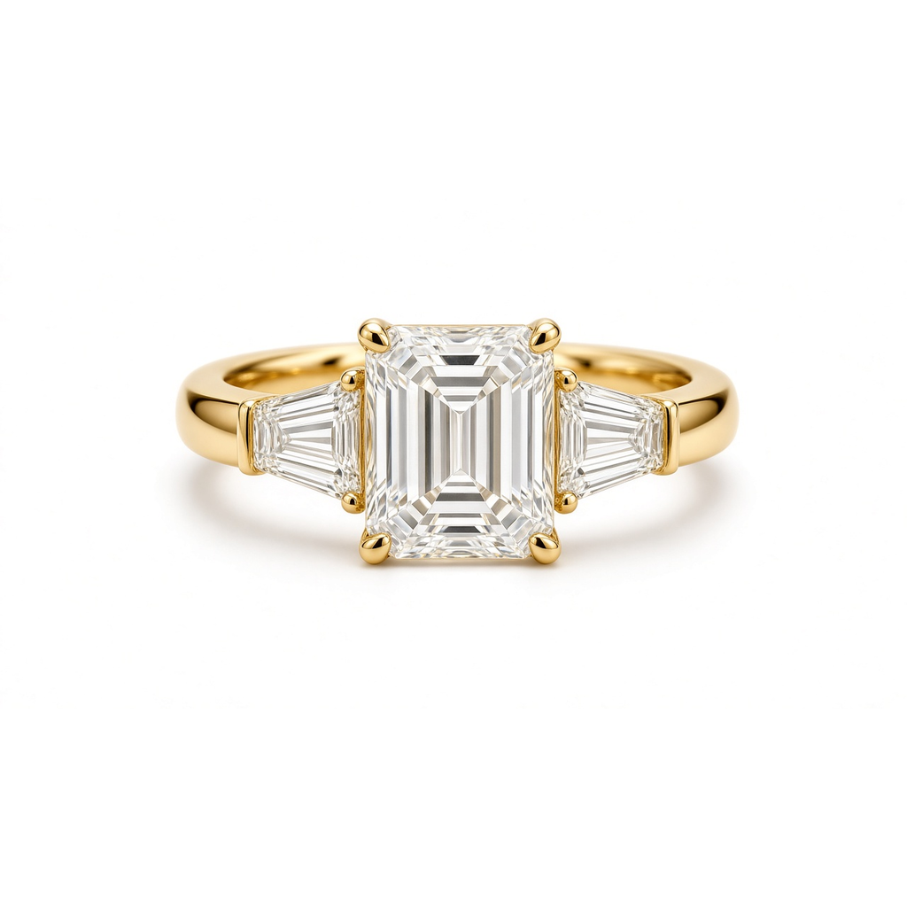 Tablière Emerald-Cut Cocktail Ring · 台华钻戒