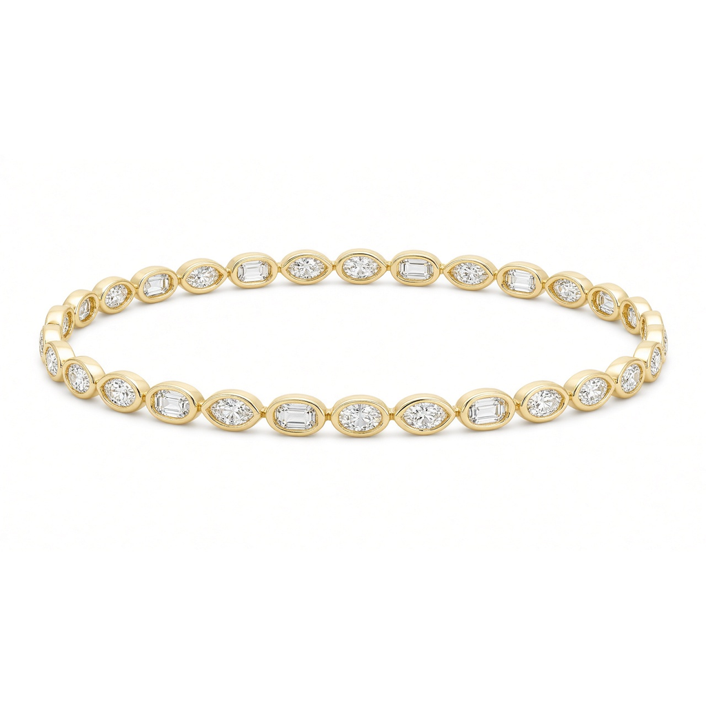 Variette Bezel Tennis Bracelet · 异形包镶网球手链