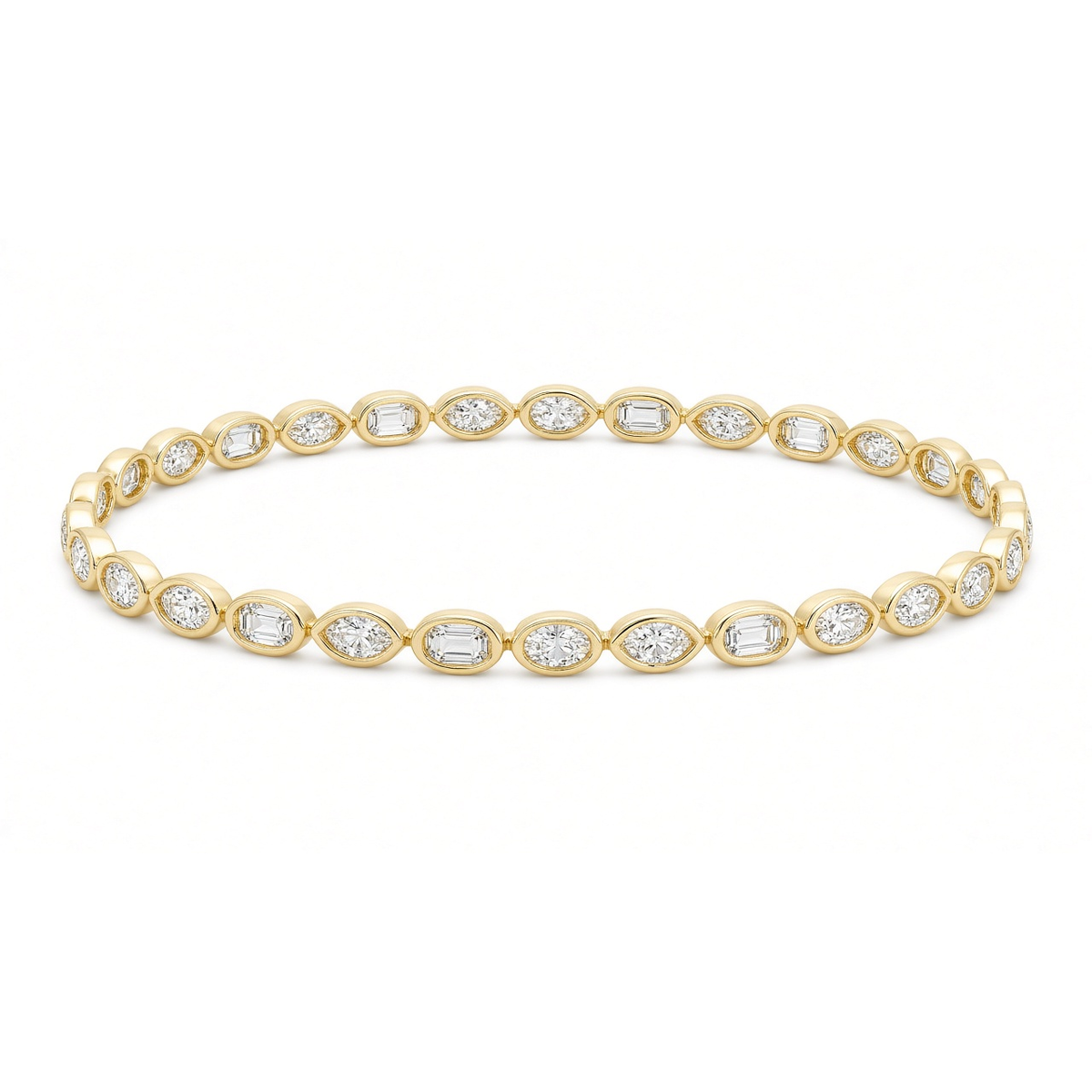 Variette Bezel Tennis Bracelet · 异形包镶网球手链