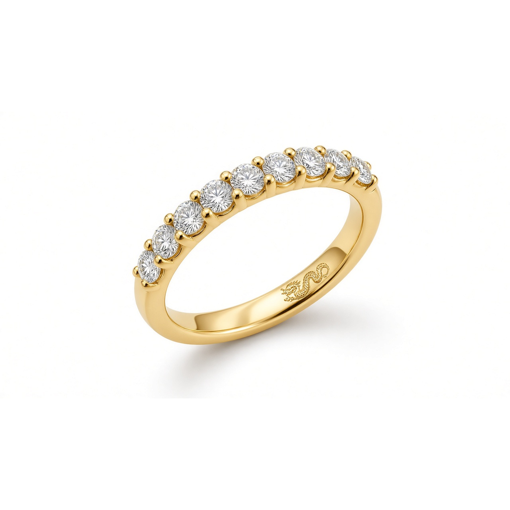 Zodialune Half-Eternity Ring · 生肖月华排戒